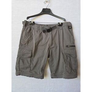 The B.C. Clothing Co Cargo Shorts Dark Gray Mens Size XL Belted Outdoors Hiking